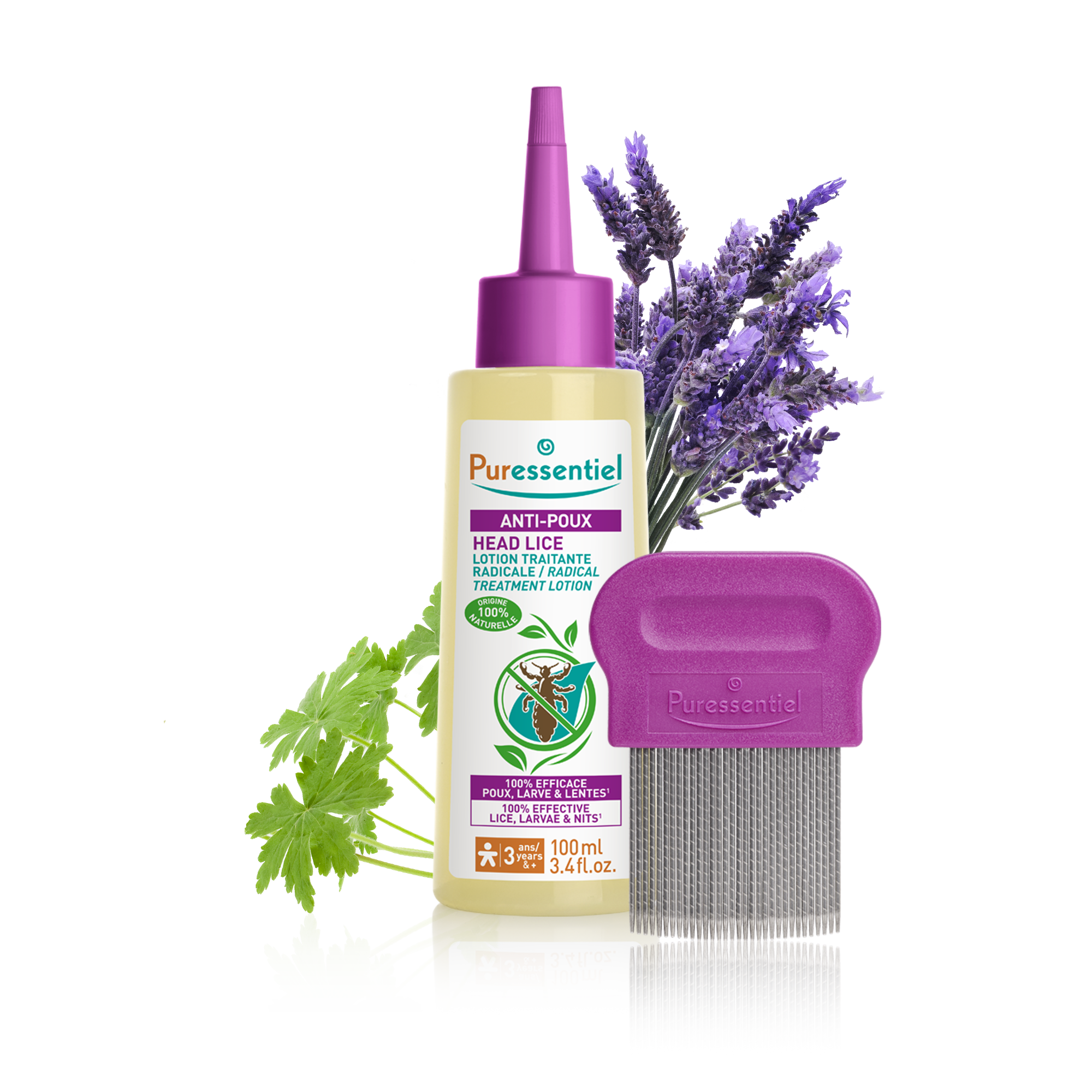 Puressentiel Lotion traitante radicale Anti-Poux avec peigne 200 ml