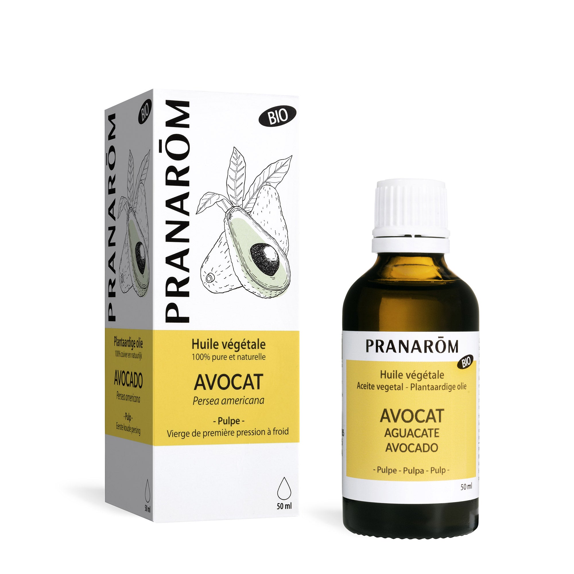 Pranarôm Huile végétale d'Avocat BIO 50 ml