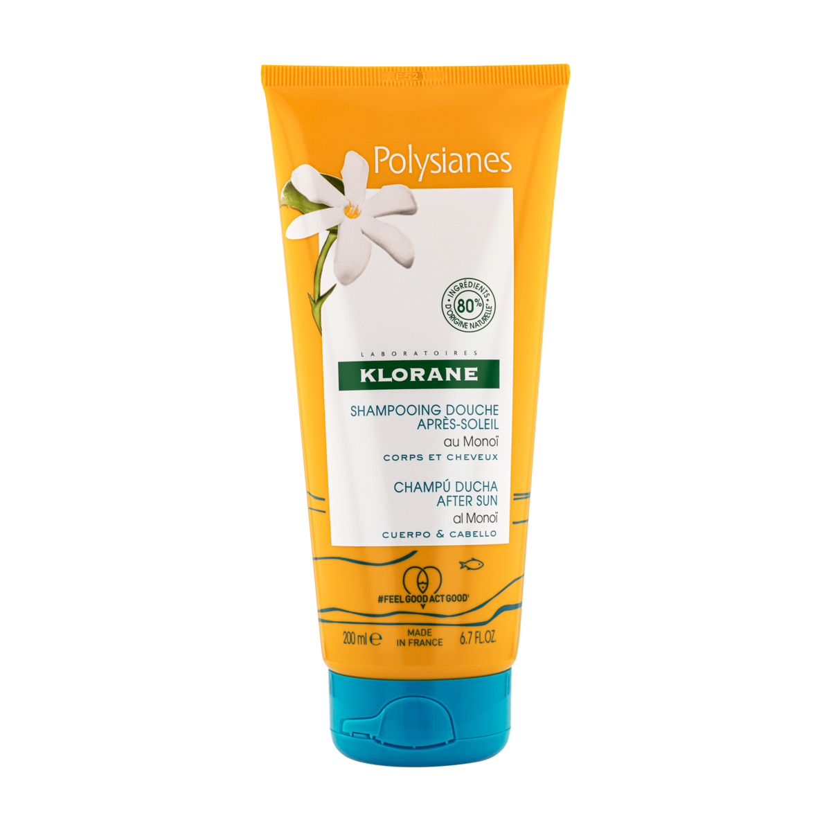 Klorane Shampoing douche après-soleil au Monoï 200 ml
