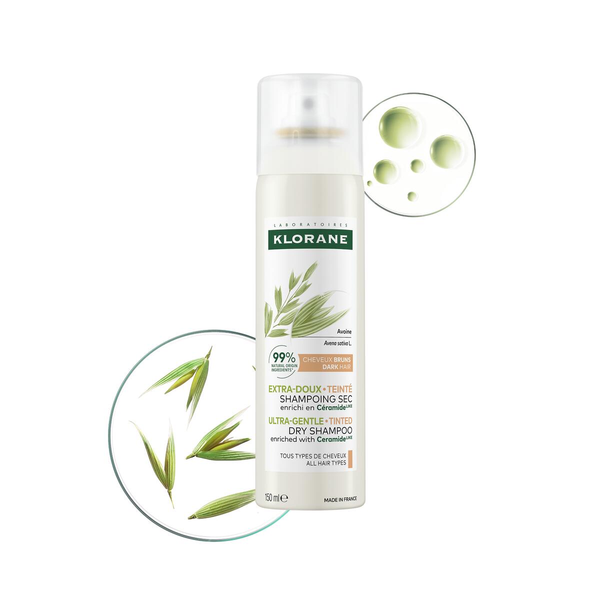Klorane Extra-doux teinté Shampoing sec enrichi en Céramideᴸᴵᴷᴱ 150 ml